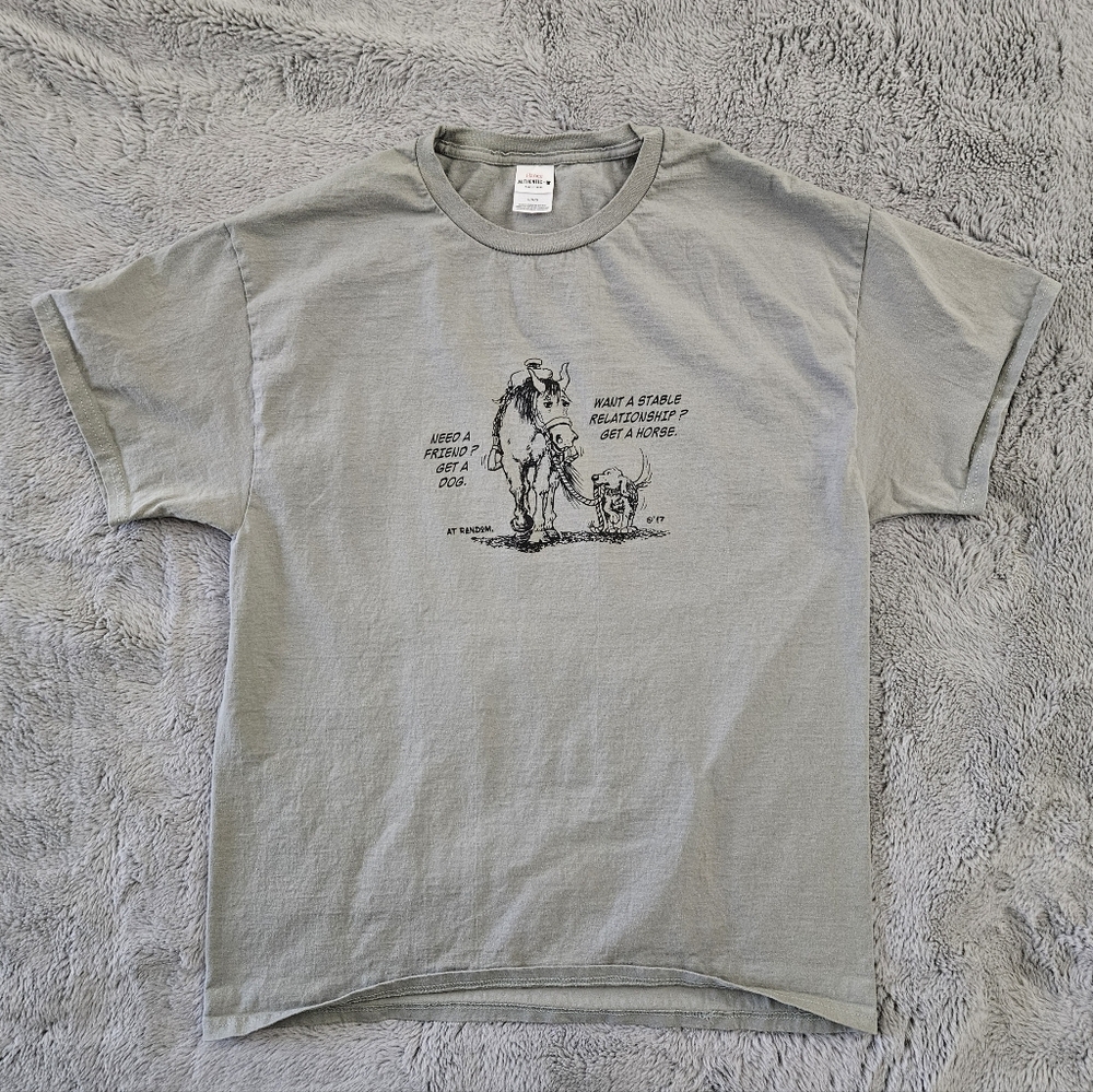 Hanes Horse And Dog T-Shirt